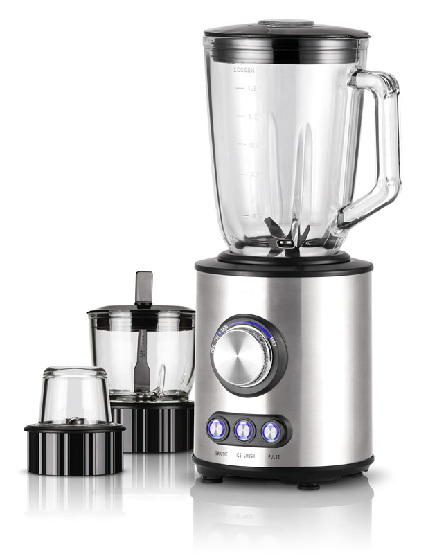 glass table blender GS-609 3in1 with chopper and grinder